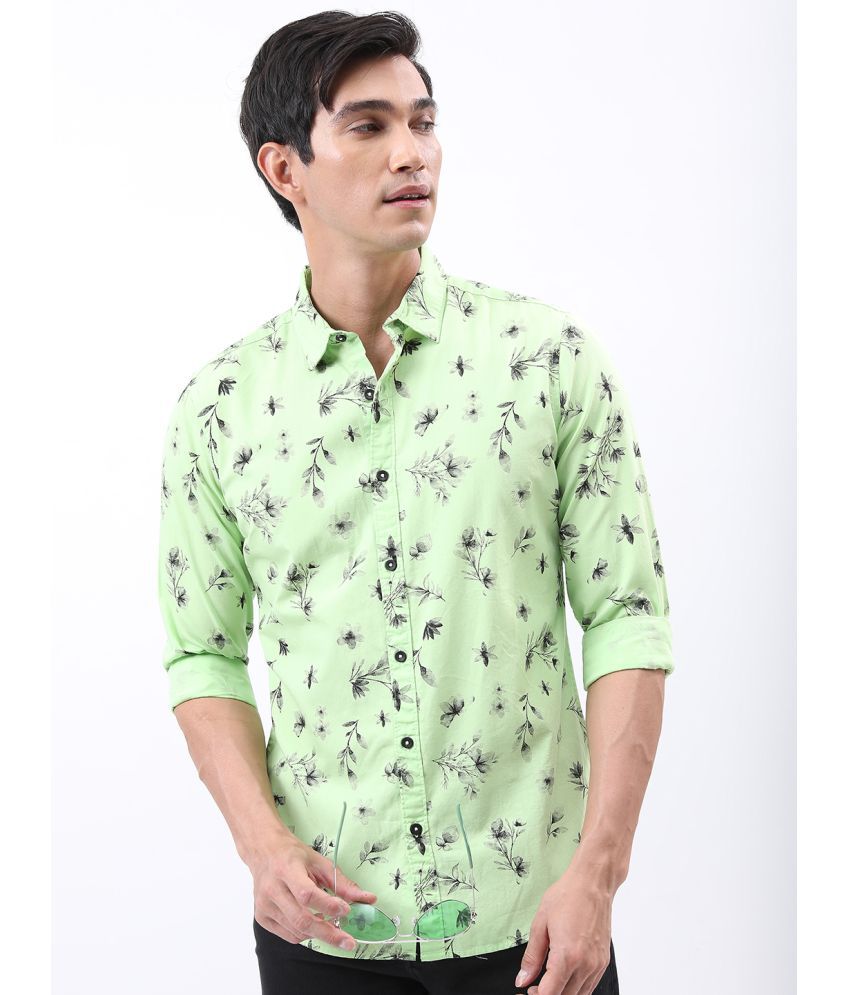     			Ketch 100% Cotton Regular Fit Printed Rollup Sleeves Men's Casual Shirt - Green ( Pack of 1 )