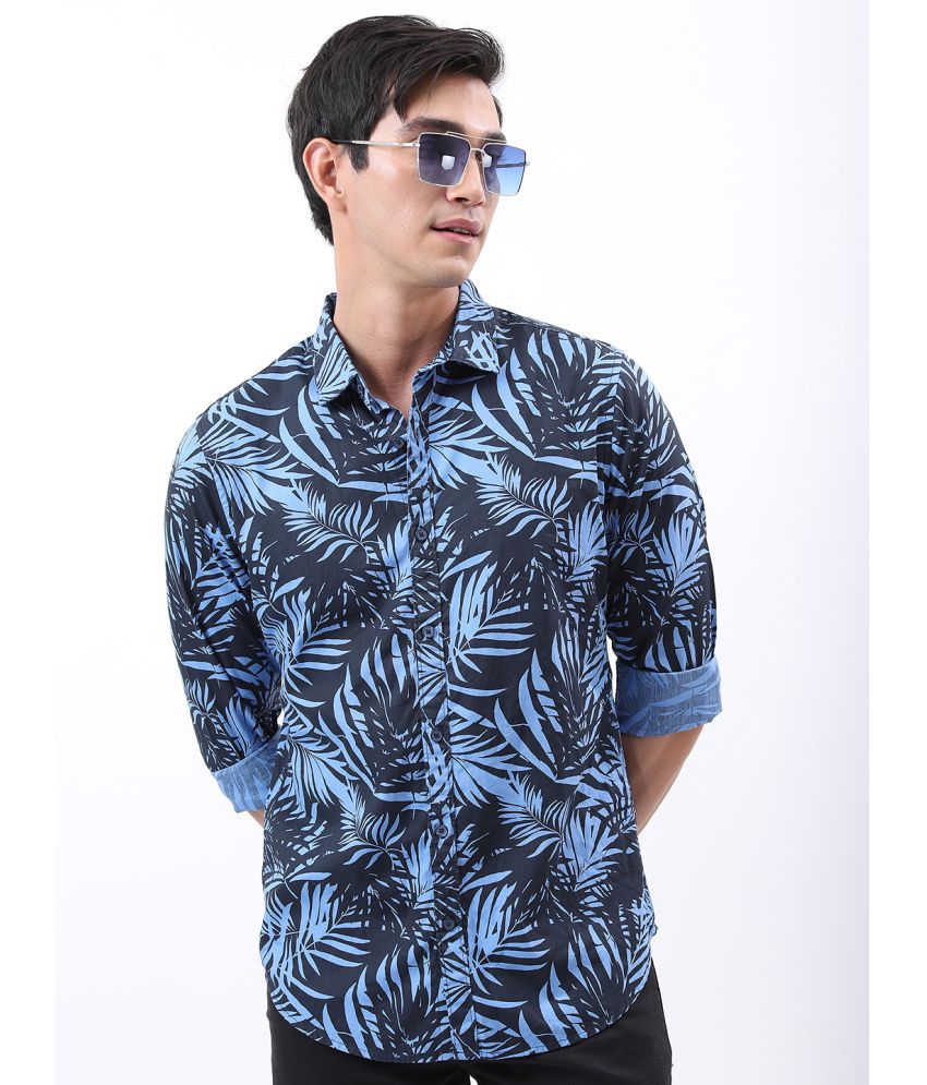     			Ketch 100% Cotton Regular Fit Printed Rollup Sleeves Men's Casual Shirt - Blue ( Pack of 1 )