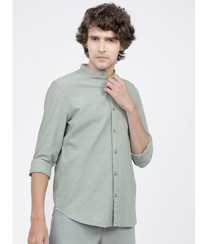     			Ketch Cotton Blend Regular Fit Solids Full Sleeves Men's Casual Shirt - Light Grey ( Pack of 1 )