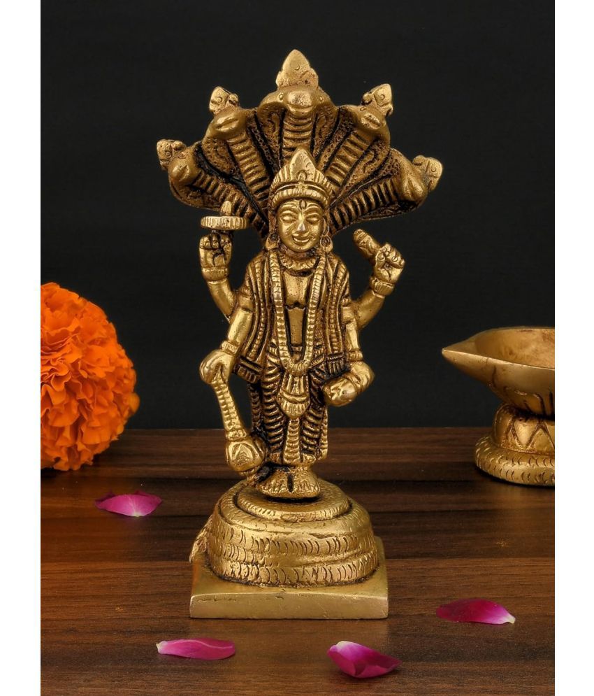     			Shreeyaash Brass Lord Vishnu Idol ( 12 cm )