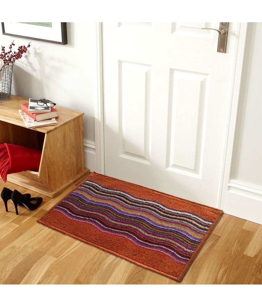     			Status - Anti-skid Polypropylene Door Mat ( 58 X 38 cm ) Single - Orange