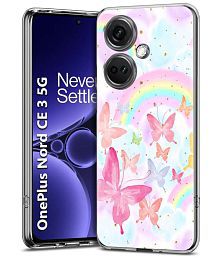 Fashionury Multicolor Printed Back Cover Silicon Compatible For OnePlus Nord CE 3 5G ( Pack of 1 )