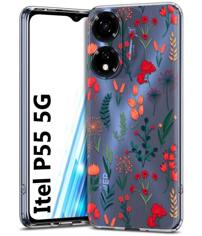     			Fashionury Multicolor Printed Back Cover Silicon Compatible For Itel P55 5G ( Pack of 1 )