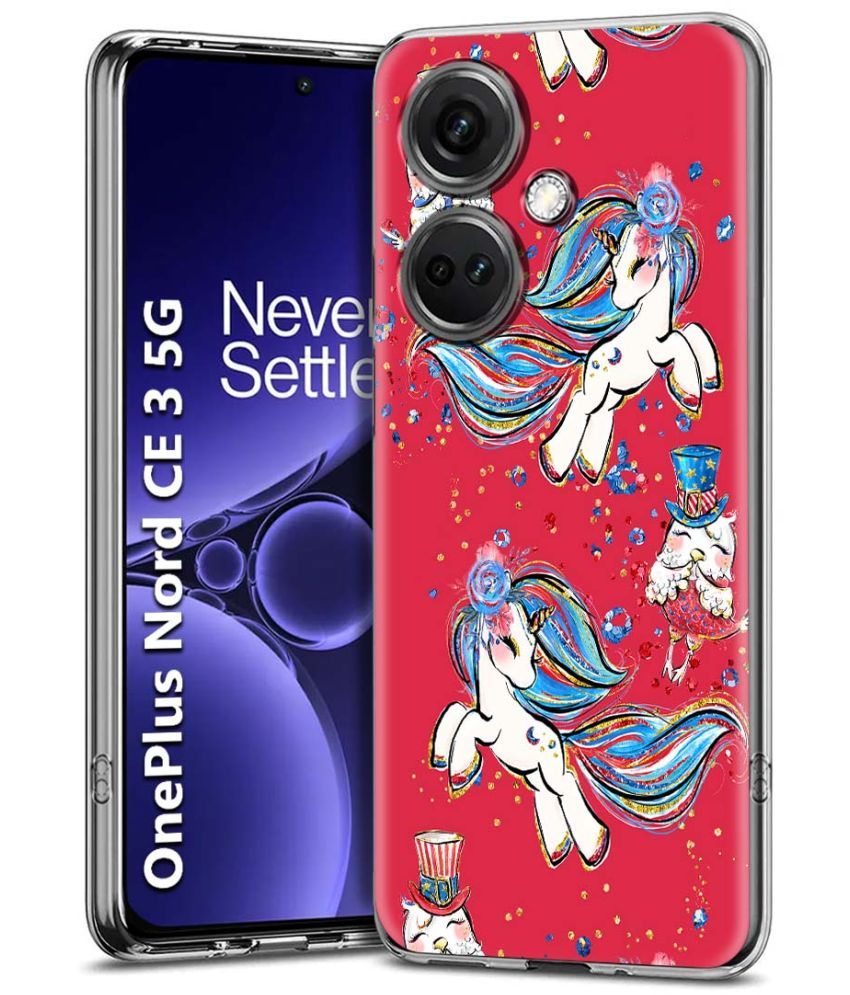     			Fashionury Multicolor Printed Back Cover Silicon Compatible For OnePlus Nord CE 3 5G ( Pack of 1 )