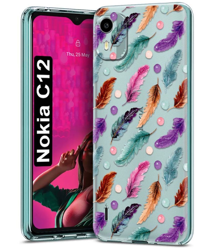     			Fashionury Multicolor Printed Back Cover Silicon Compatible For Nokia C12 ( Pack of 1 )