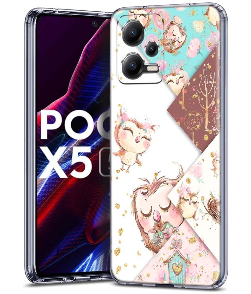     			Fashionury Multicolor Printed Back Cover Silicon Compatible For poco x5 5g ( Pack of 1 )