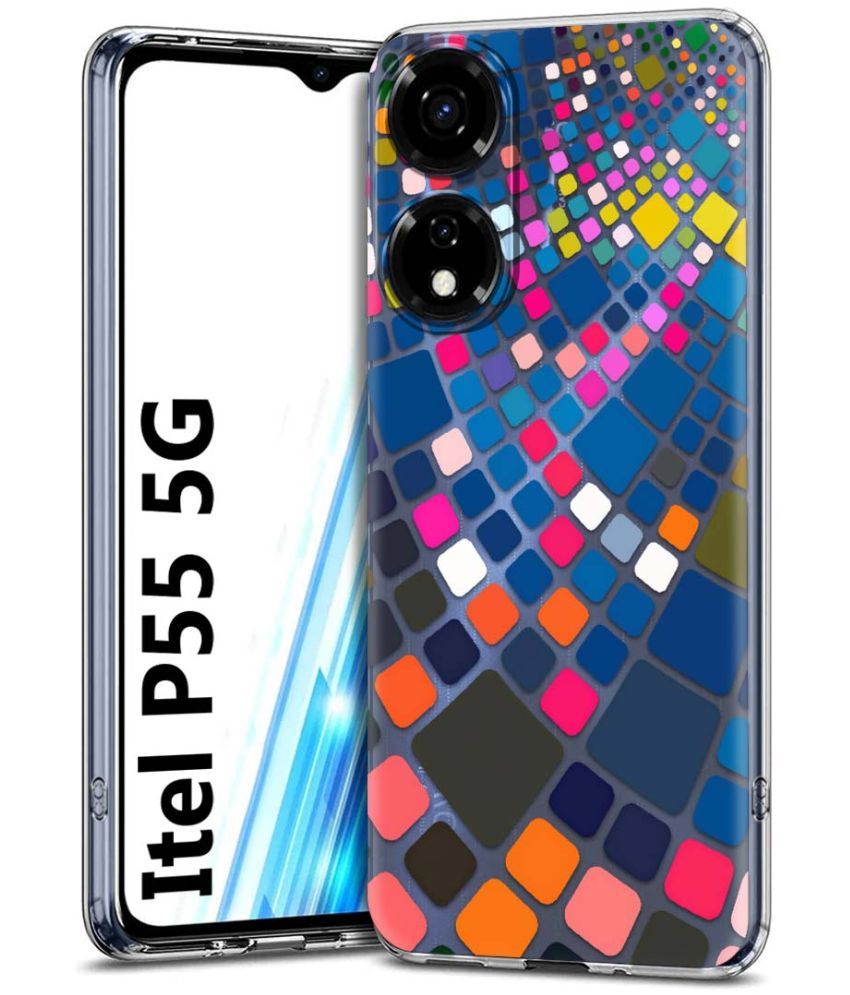     			Fashionury Multicolor Printed Back Cover Silicon Compatible For Itel P55 5G ( Pack of 1 )