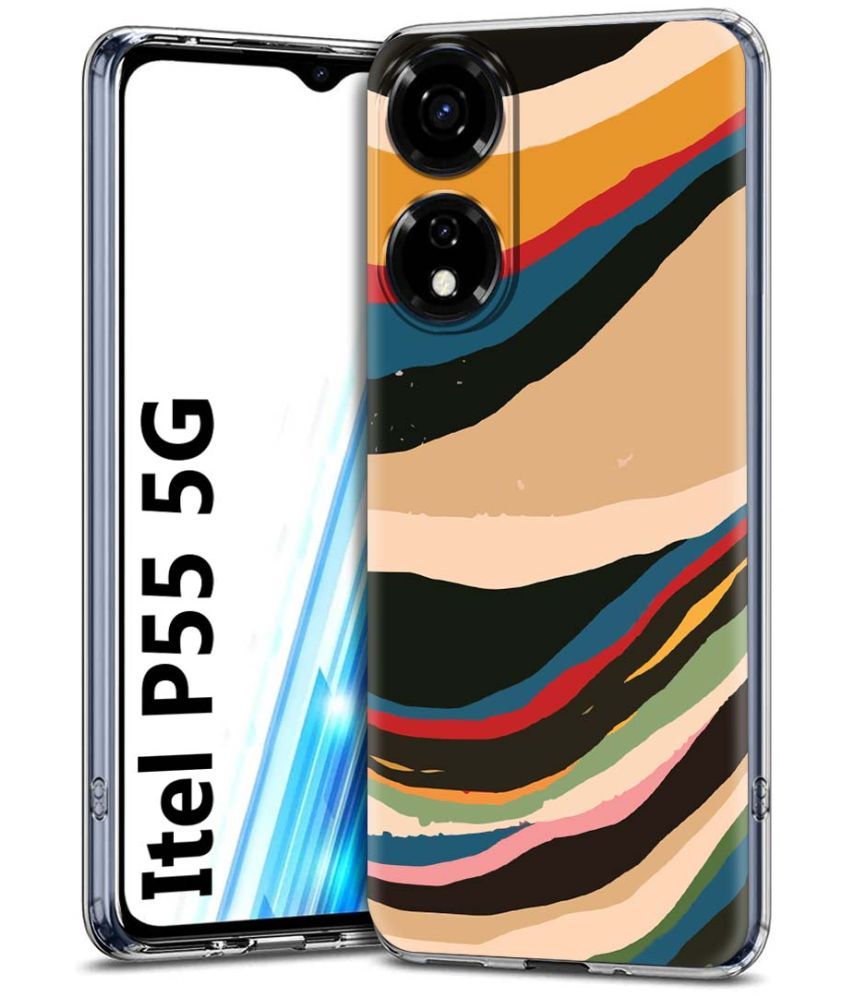     			Fashionury Multicolor Printed Back Cover Silicon Compatible For Itel P55 5G ( Pack of 1 )