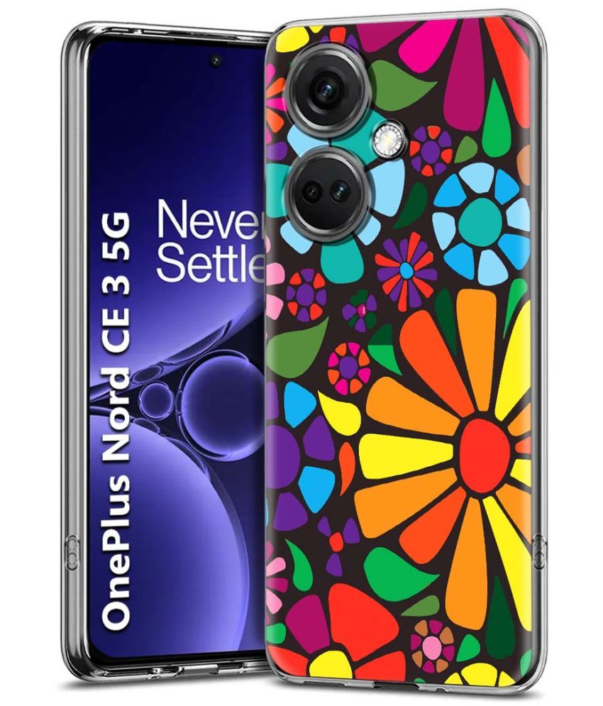     			Fashionury Multicolor Printed Back Cover Silicon Compatible For OnePlus Nord CE 3 5G ( Pack of 1 )