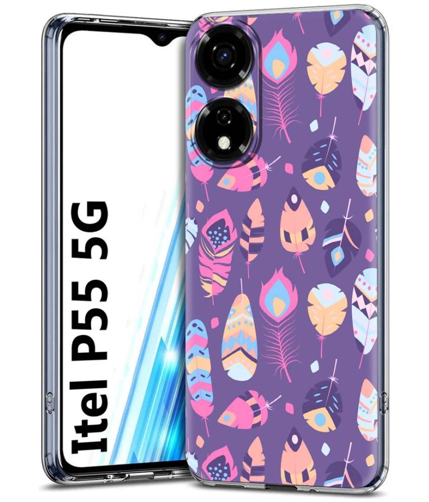     			Fashionury Multicolor Printed Back Cover Silicon Compatible For Itel P55 5G ( Pack of 1 )