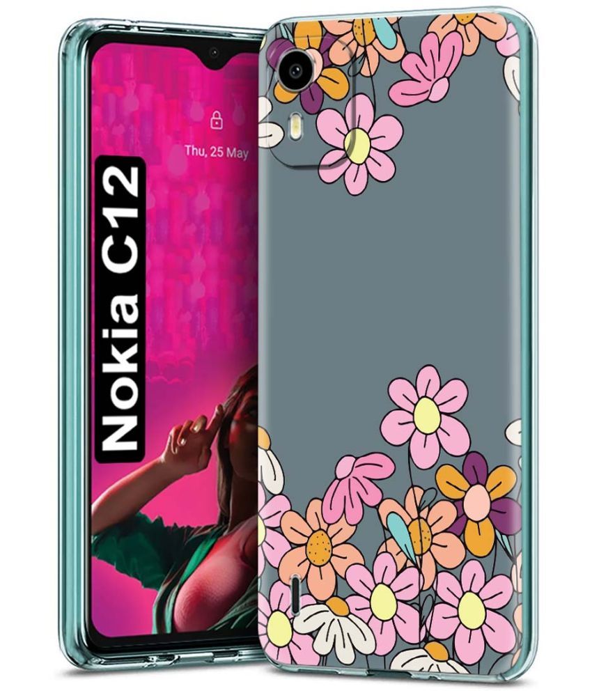     			Fashionury Multicolor Printed Back Cover Silicon Compatible For Nokia C12 ( Pack of 1 )