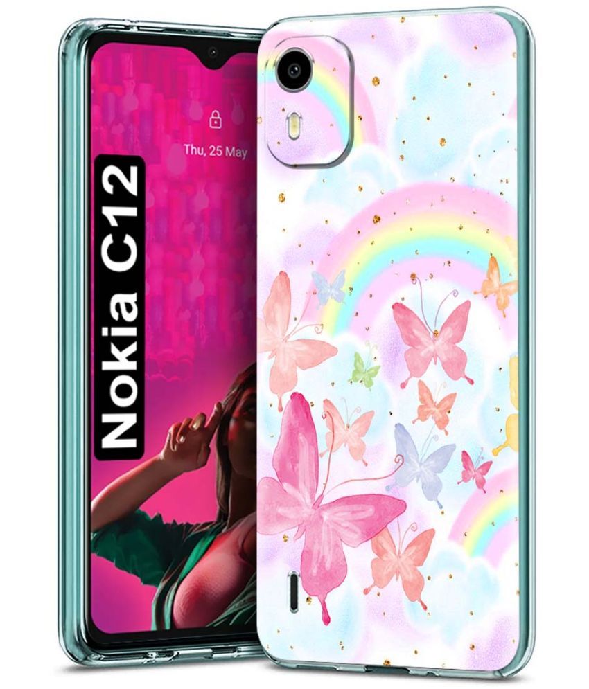     			Fashionury Multicolor Printed Back Cover Silicon Compatible For Nokia C12 ( Pack of 1 )