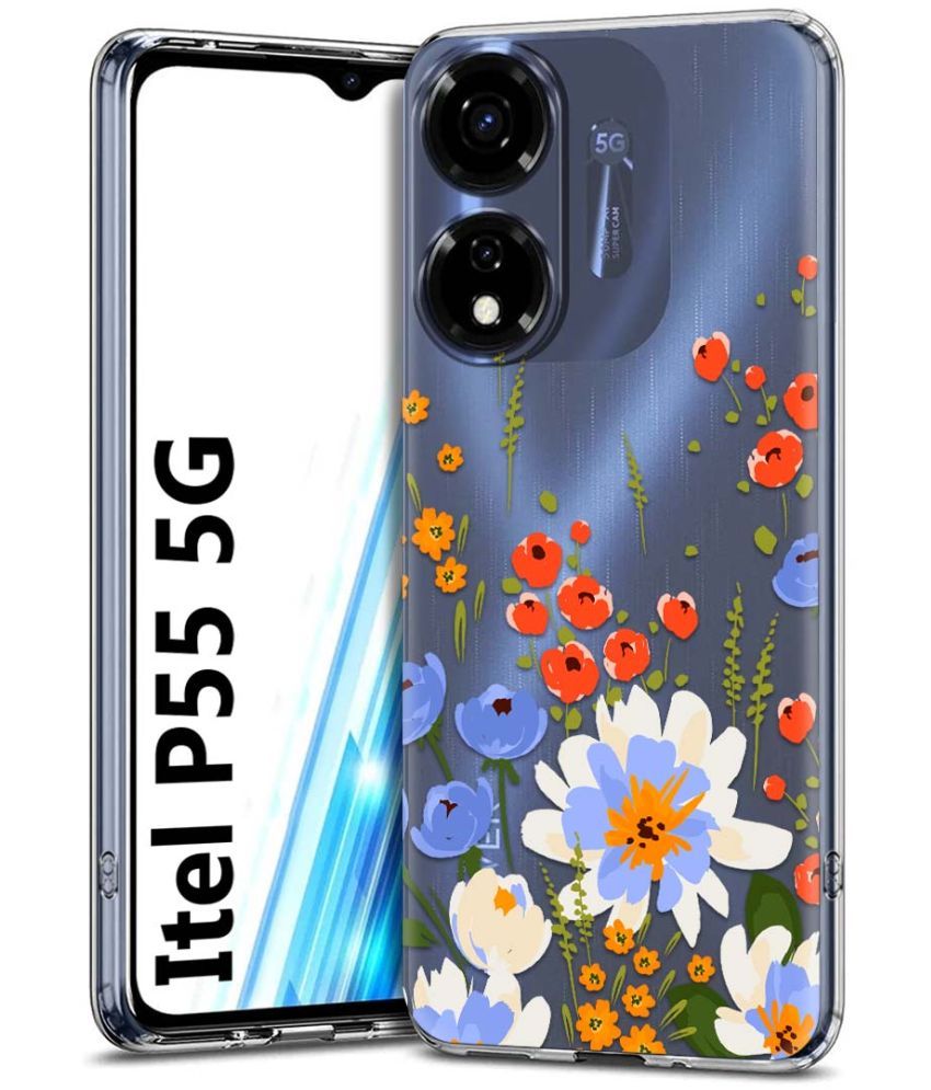     			Fashionury Multicolor Printed Back Cover Silicon Compatible For Itel P55 5G ( Pack of 1 )