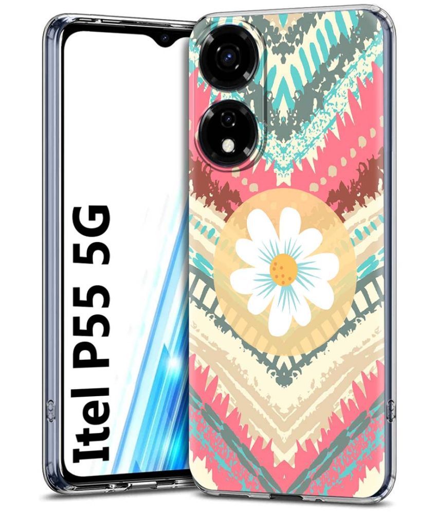     			Fashionury Multicolor Printed Back Cover Silicon Compatible For Itel P55 5G ( Pack of 1 )