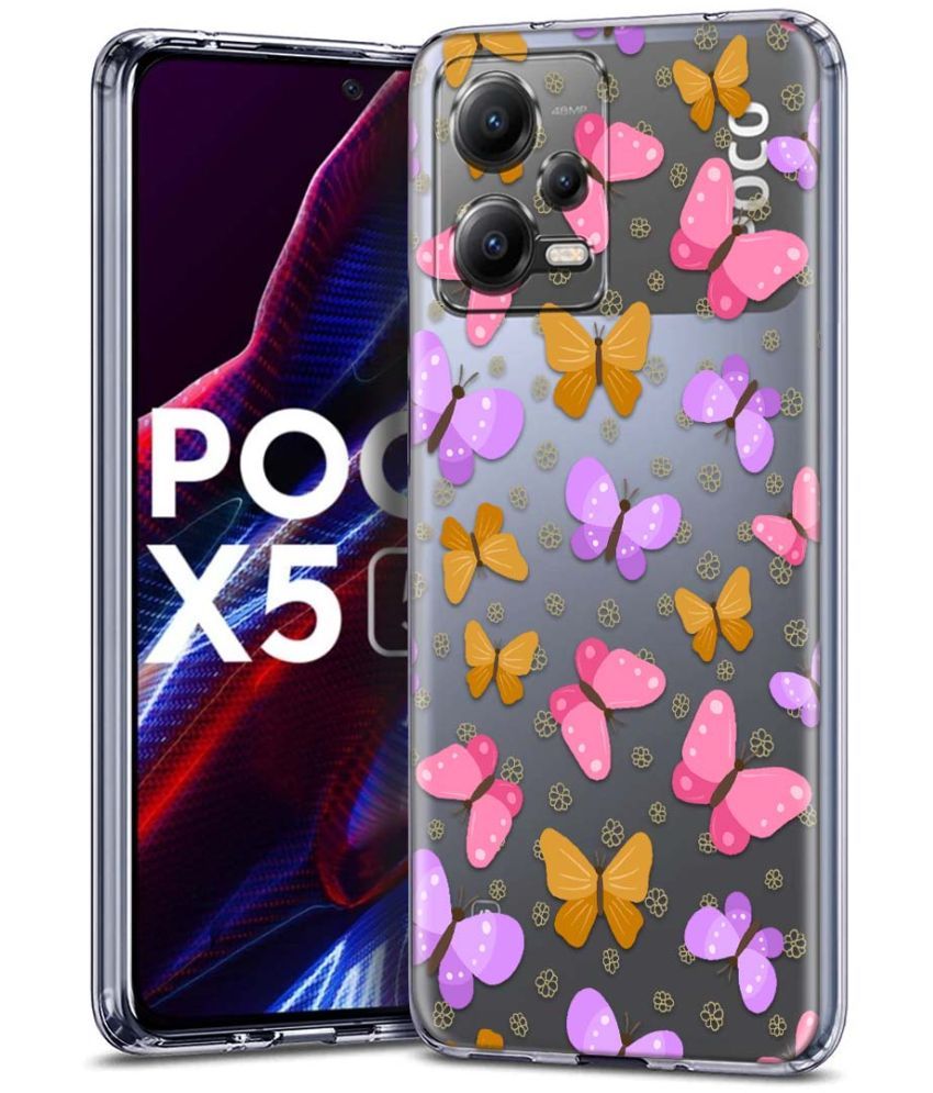     			Fashionury Multicolor Printed Back Cover Silicon Compatible For poco x5 5g ( Pack of 1 )