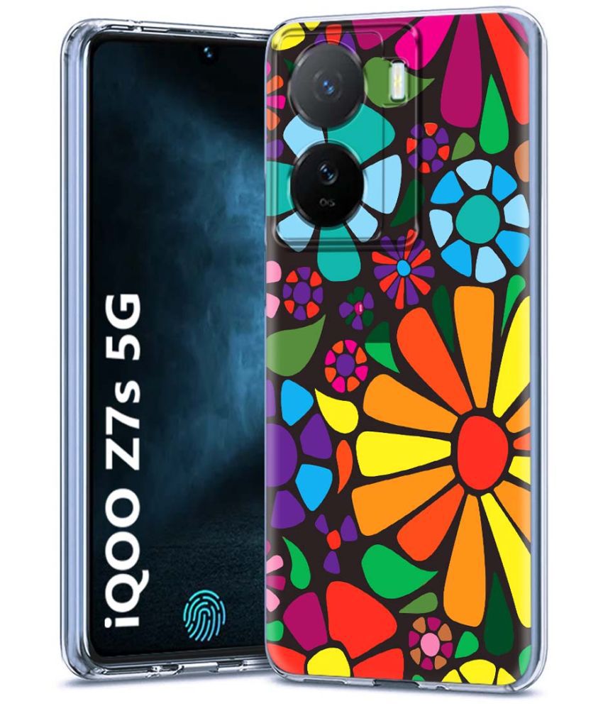     			Fashionury Multicolor Printed Back Cover Silicon Compatible For iQoo Z7s 5G ( Pack of 1 )