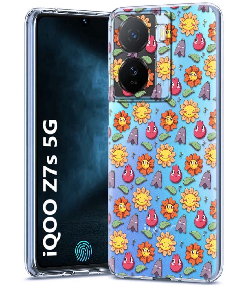     			Fashionury Multicolor Printed Back Cover Silicon Compatible For iQoo Z7s 5G ( Pack of 1 )