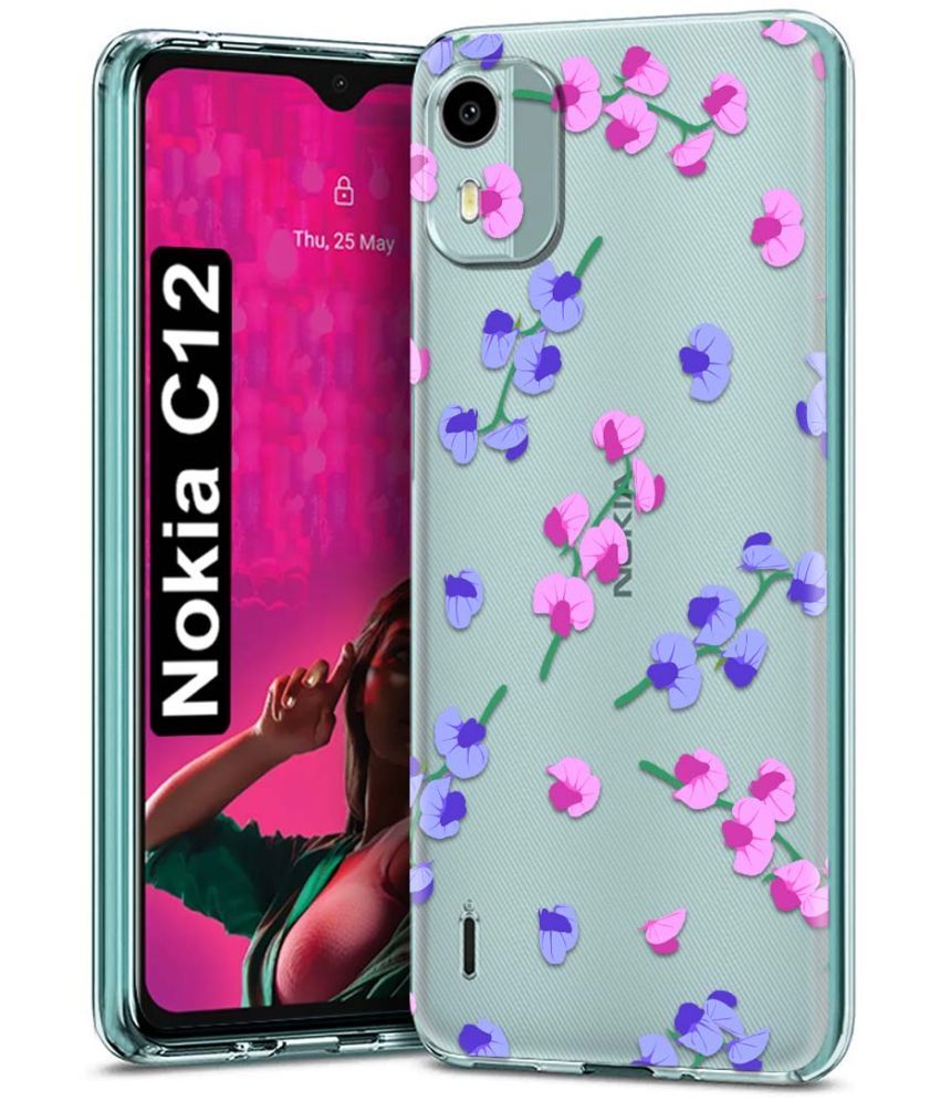     			Fashionury Multicolor Printed Back Cover Silicon Compatible For Nokia C12 ( Pack of 1 )