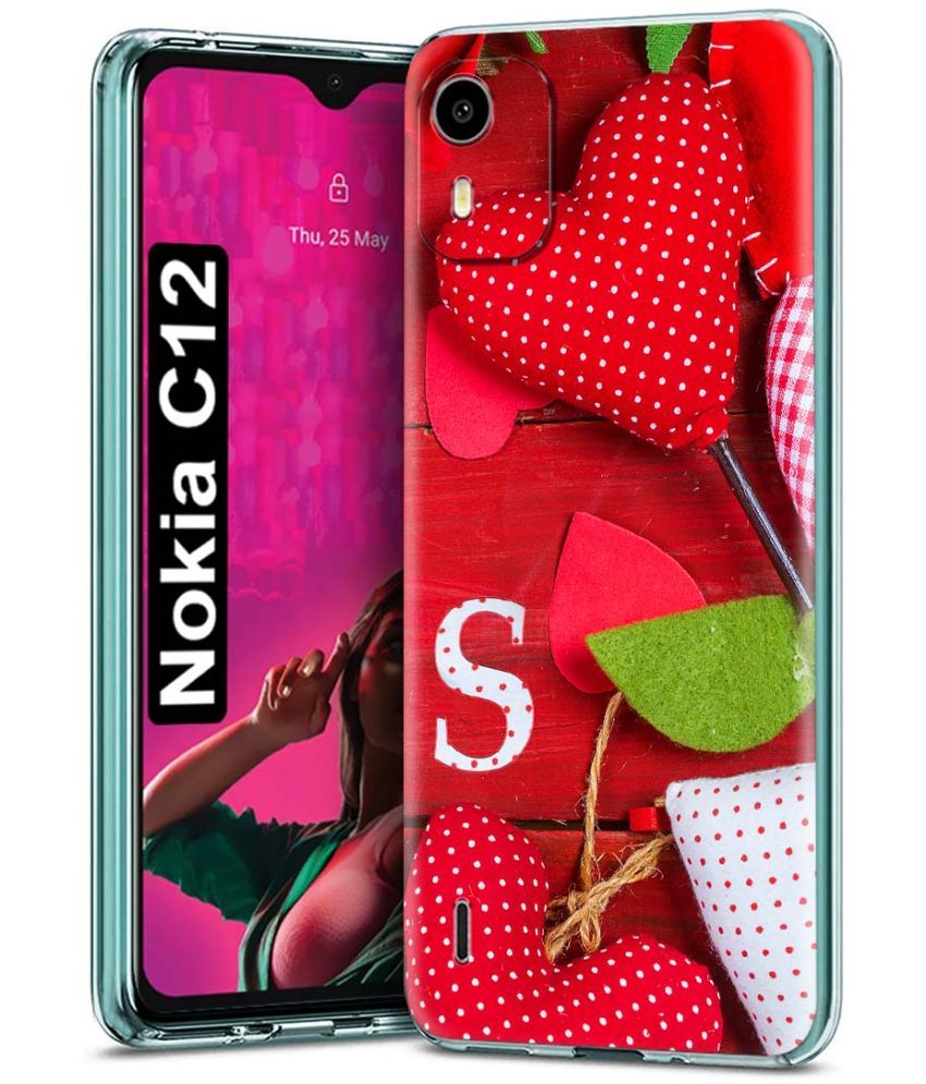     			Fashionury Multicolor Printed Back Cover Silicon Compatible For Nokia C12 ( Pack of 1 )