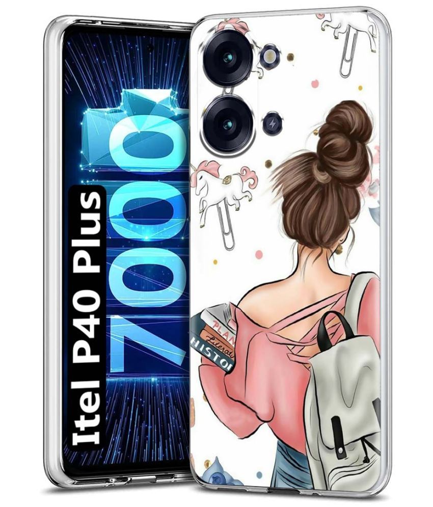     			Fashionury Multicolor Printed Back Cover Silicon Compatible For Itel P40 Plus ( Pack of 1 )