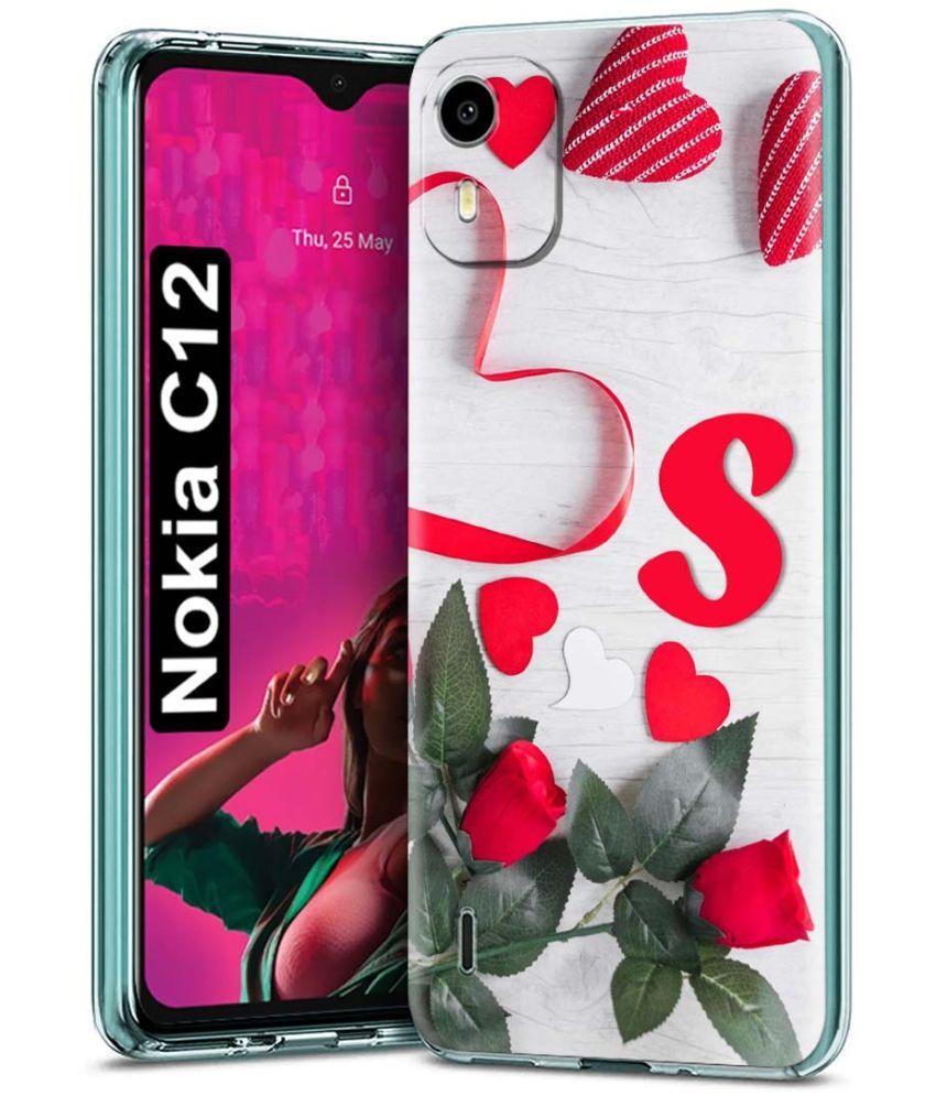     			Fashionury Multicolor Printed Back Cover Silicon Compatible For Nokia C12 ( Pack of 1 )