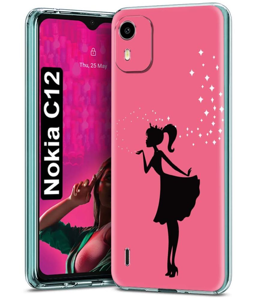     			Fashionury Multicolor Printed Back Cover Silicon Compatible For Nokia C12 ( Pack of 1 )