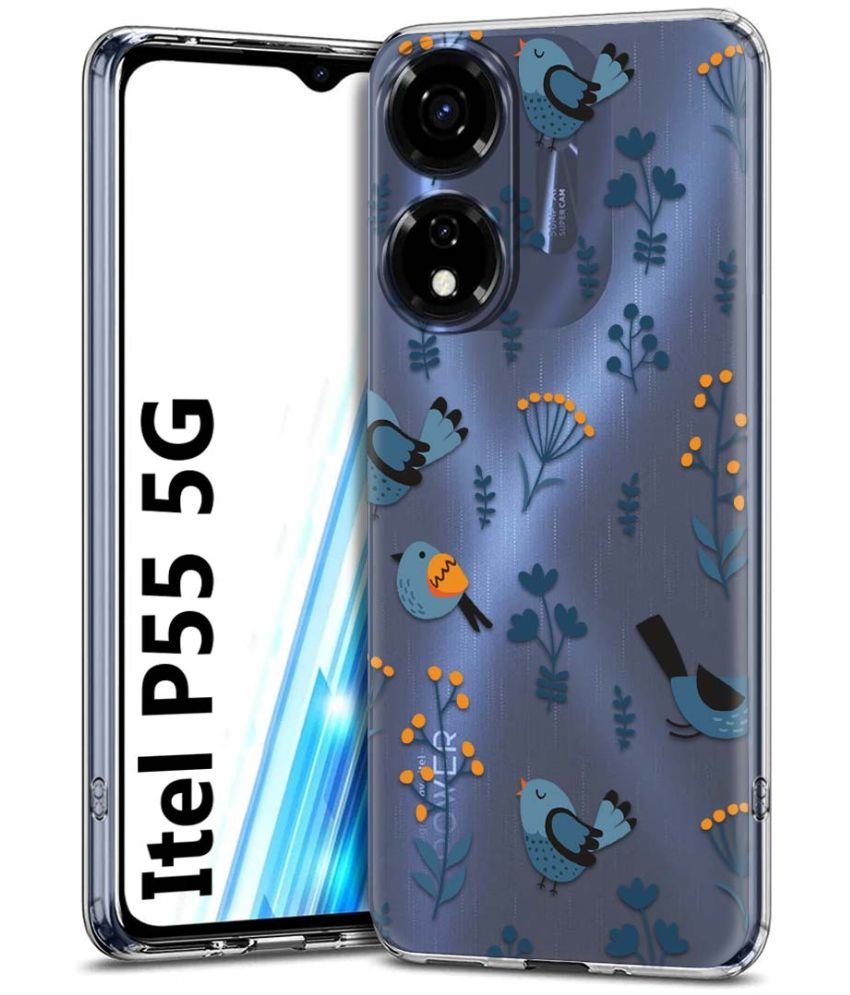     			Fashionury Multicolor Printed Back Cover Silicon Compatible For Itel P55 5G ( Pack of 1 )