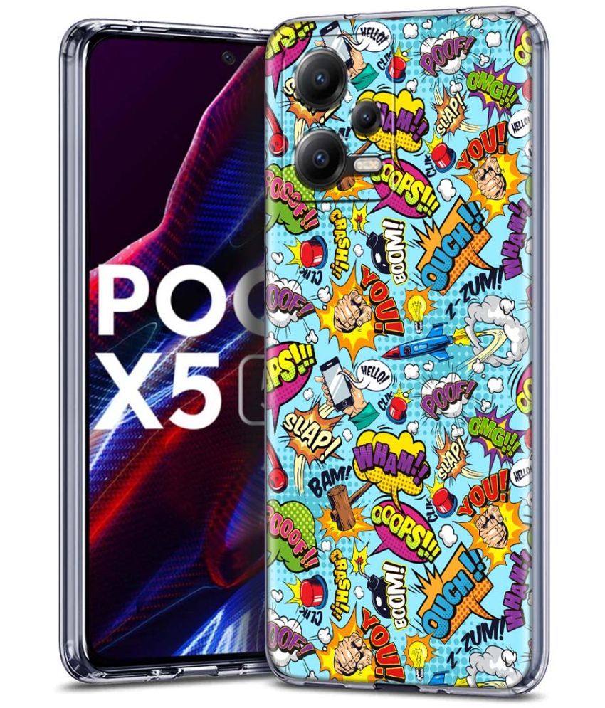     			Fashionury Multicolor Printed Back Cover Silicon Compatible For poco x5 5g ( Pack of 1 )