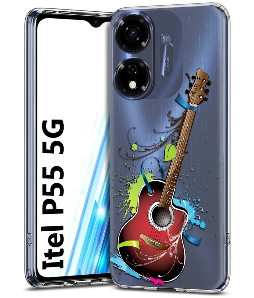     			Fashionury Multicolor Printed Back Cover Silicon Compatible For Itel P55 5G ( Pack of 1 )