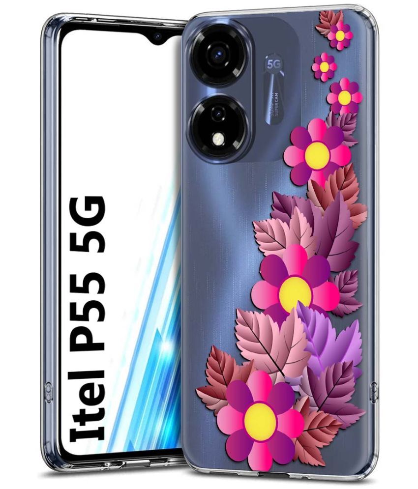     			Fashionury Multicolor Printed Back Cover Silicon Compatible For Itel P55 5G ( Pack of 1 )