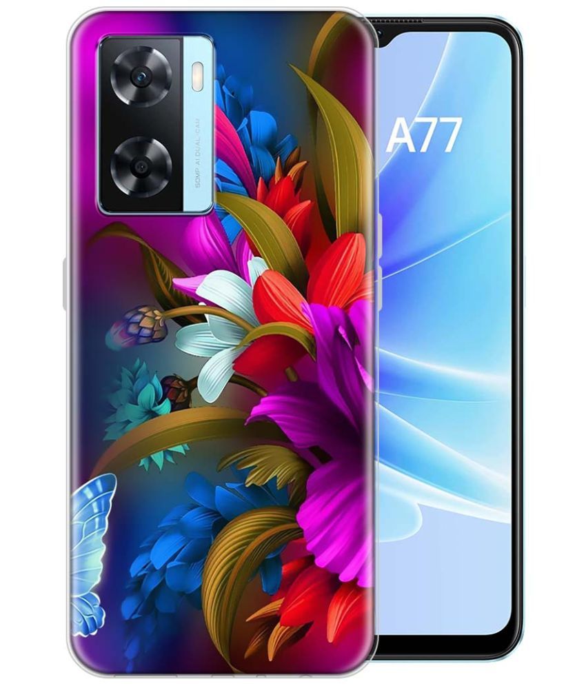     			Fashionury Multicolor Printed Back Cover Silicon Compatible For Oppo A77 ( Pack of 1 )