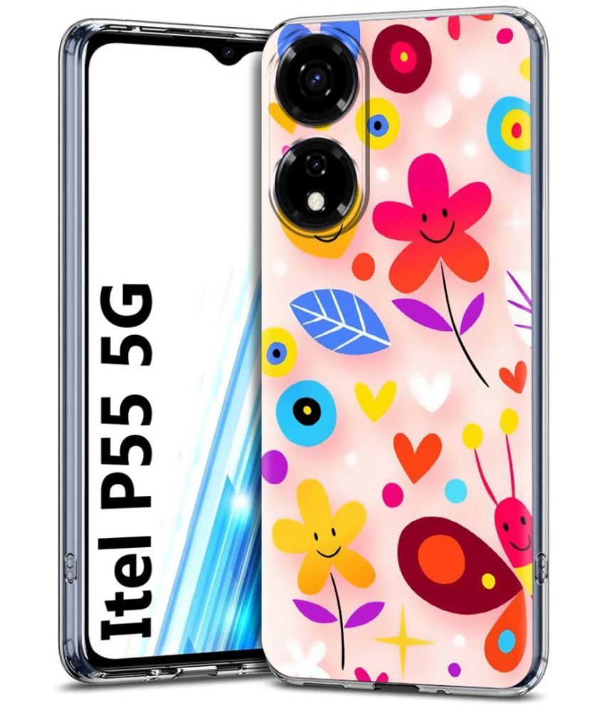     			Fashionury Multicolor Printed Back Cover Silicon Compatible For Itel P55 5G ( Pack of 1 )