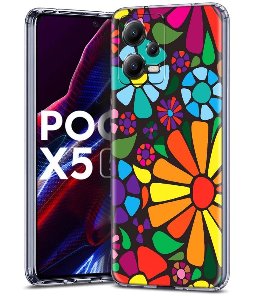     			Fashionury Multicolor Printed Back Cover Silicon Compatible For poco x5 5g ( Pack of 1 )