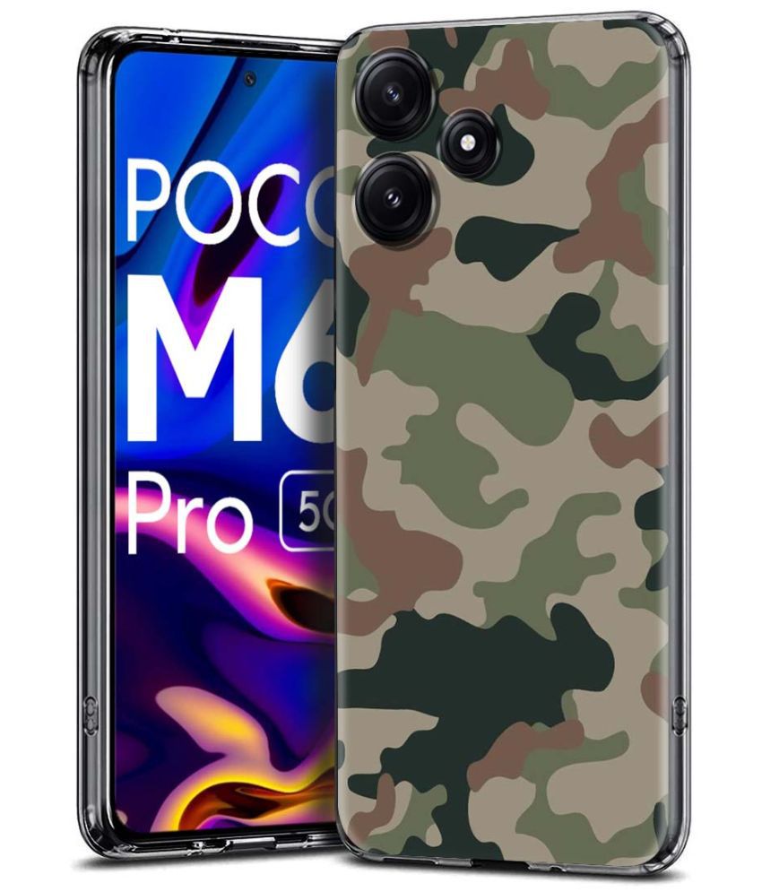     			Fashionury Multicolor Printed Back Cover Silicon Compatible For Poco M6 Pro ( Pack of 1 )