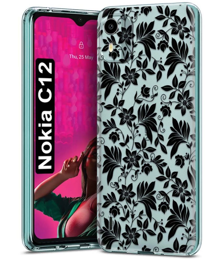     			Fashionury Multicolor Printed Back Cover Silicon Compatible For Nokia C12 ( Pack of 1 )