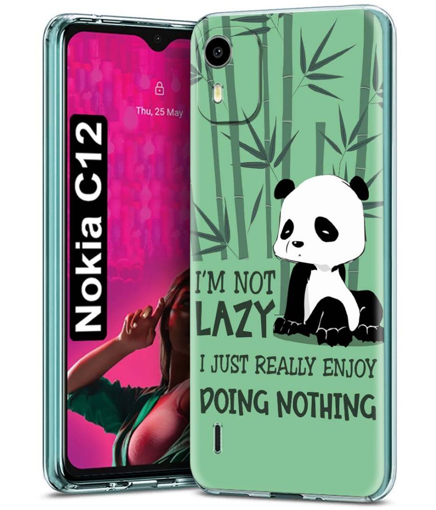     			Fashionury Multicolor Printed Back Cover Silicon Compatible For Nokia C12 ( Pack of 1 )