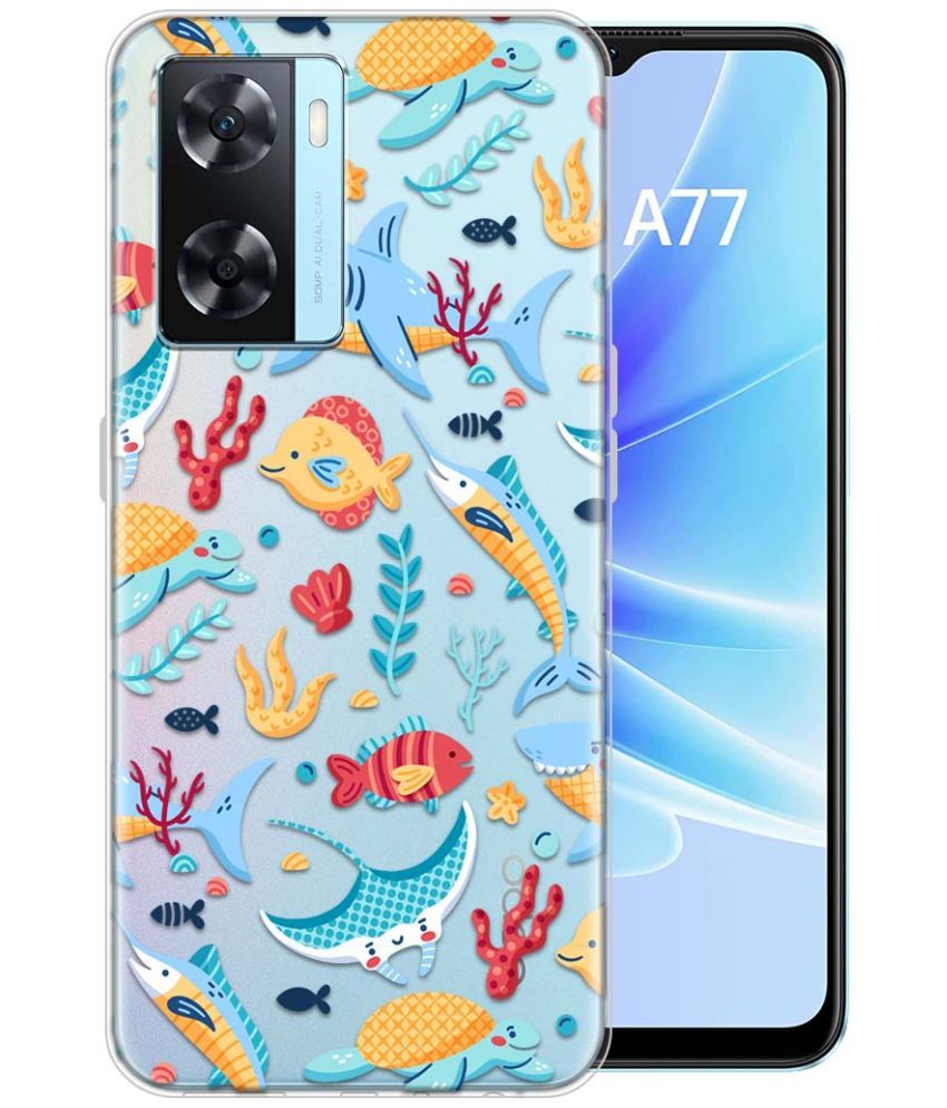     			Fashionury Multicolor Printed Back Cover Silicon Compatible For Oppo A77 ( Pack of 1 )