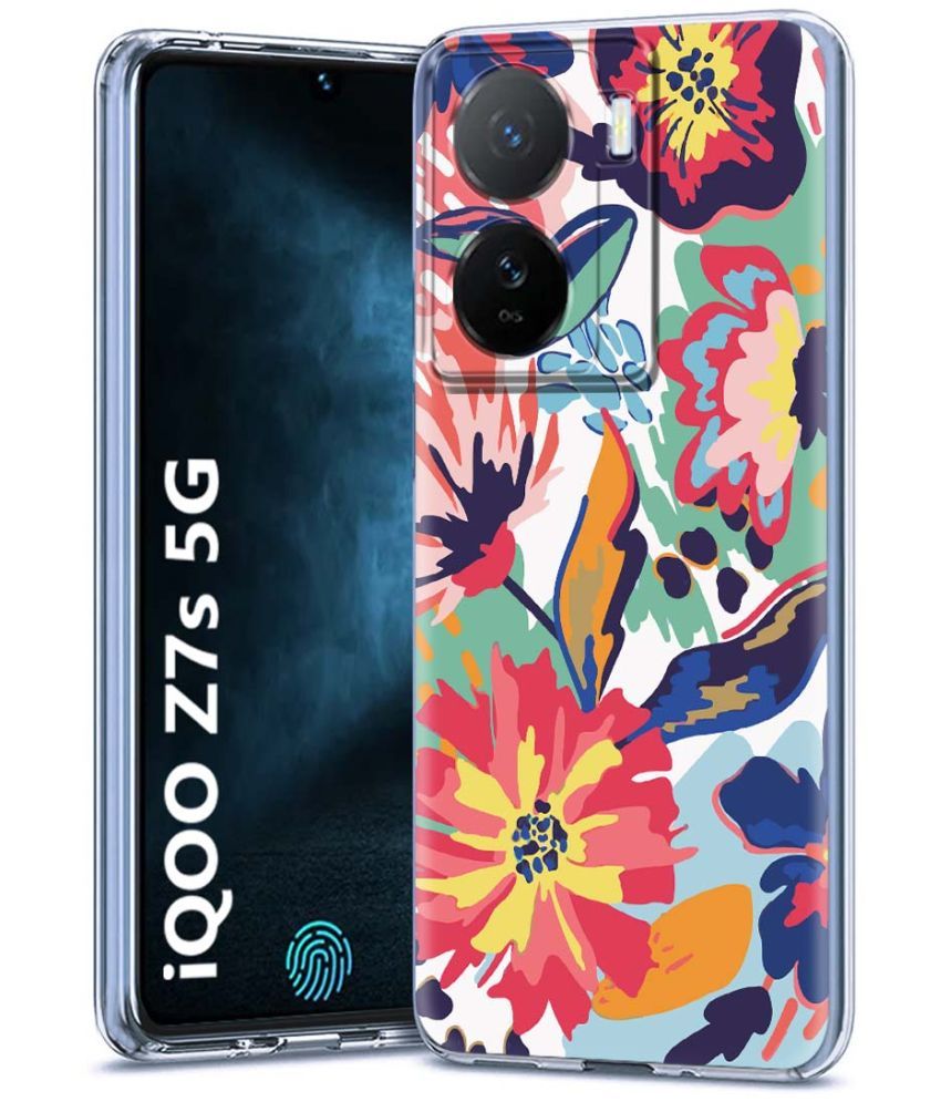     			Fashionury Multicolor Printed Back Cover Silicon Compatible For iQoo Z7s 5G ( Pack of 1 )