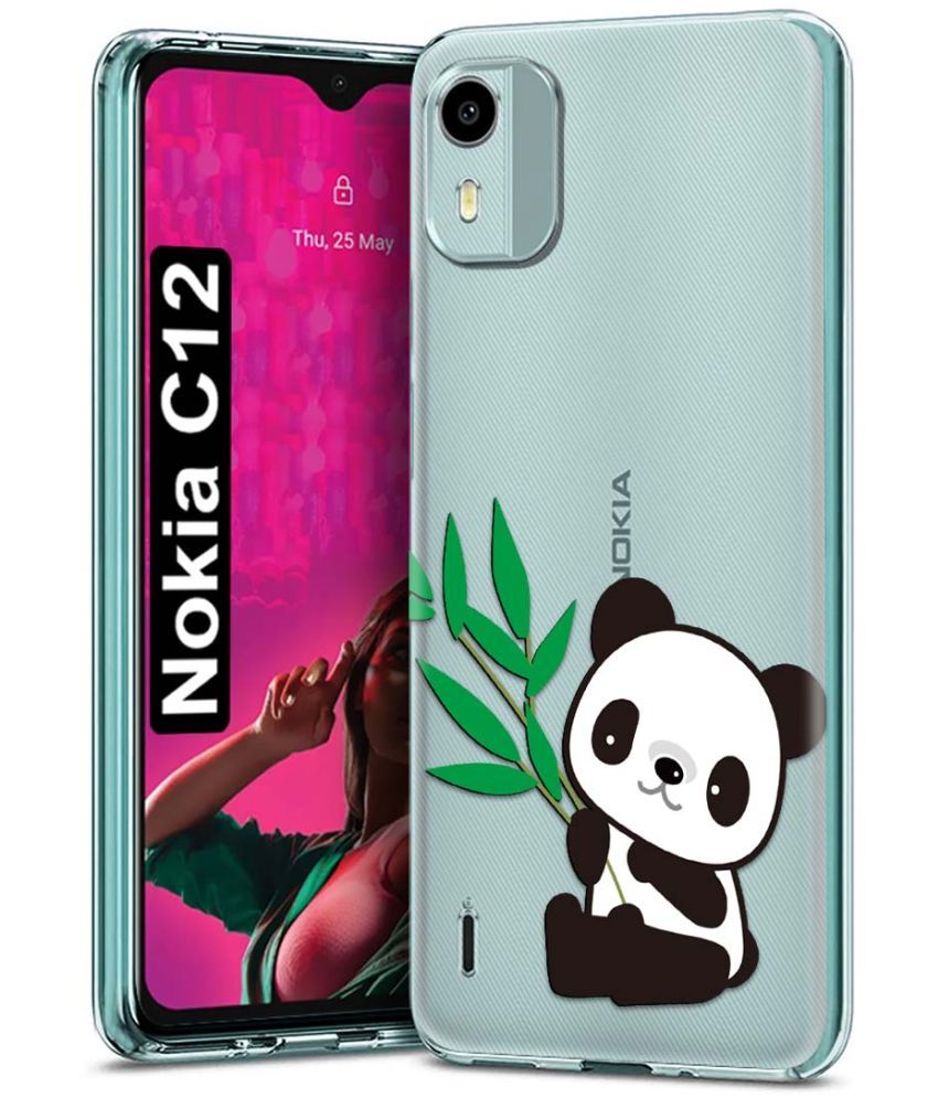     			Fashionury Multicolor Printed Back Cover Silicon Compatible For Nokia C12 ( Pack of 1 )