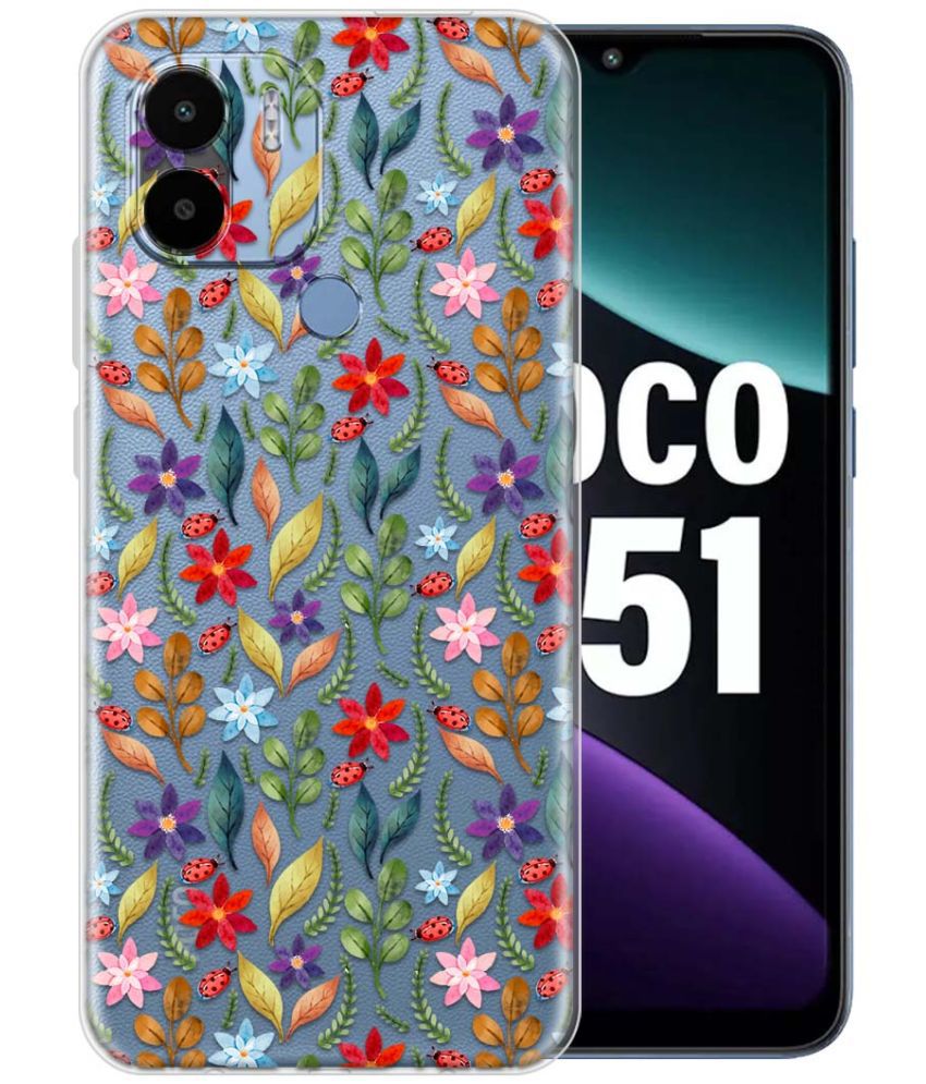     			Fashionury Multicolor Printed Back Cover Silicon Compatible For Poco C51 ( Pack of 1 )