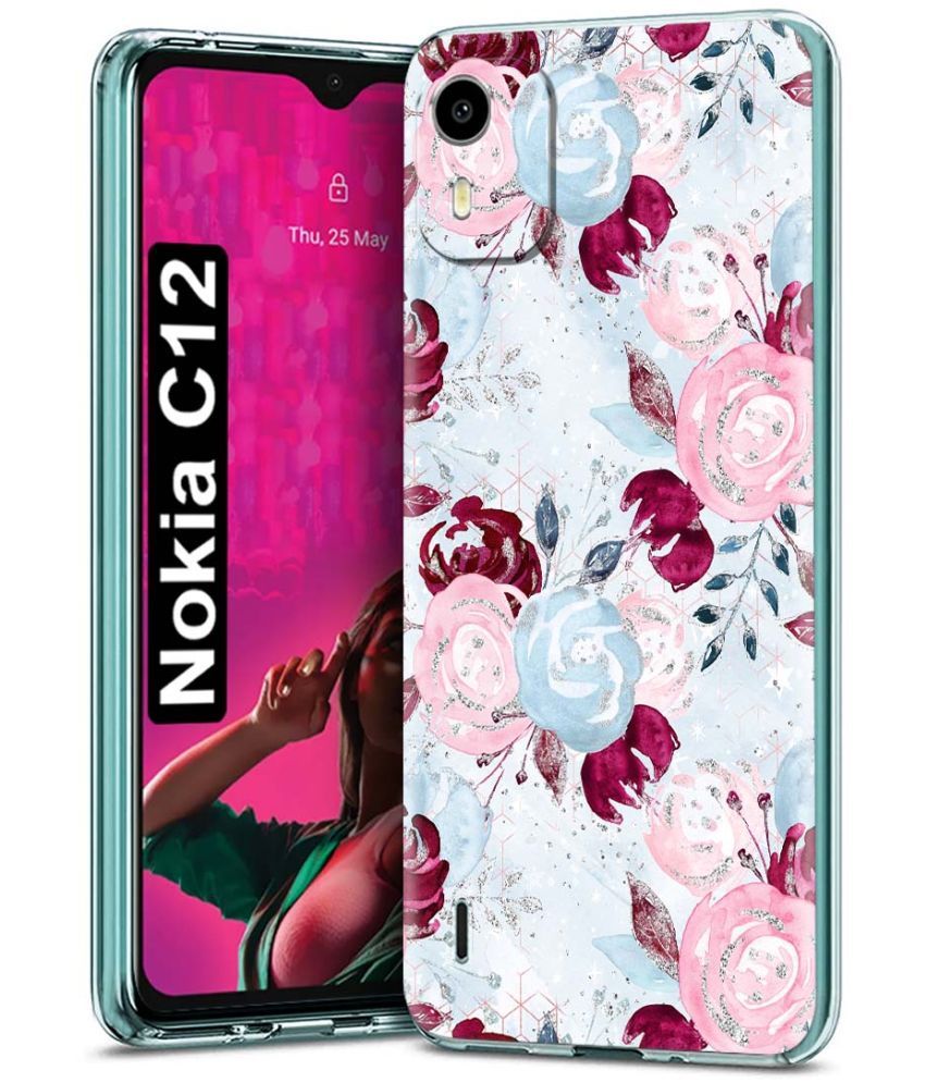     			Fashionury Multicolor Printed Back Cover Silicon Compatible For Nokia C12 ( Pack of 1 )