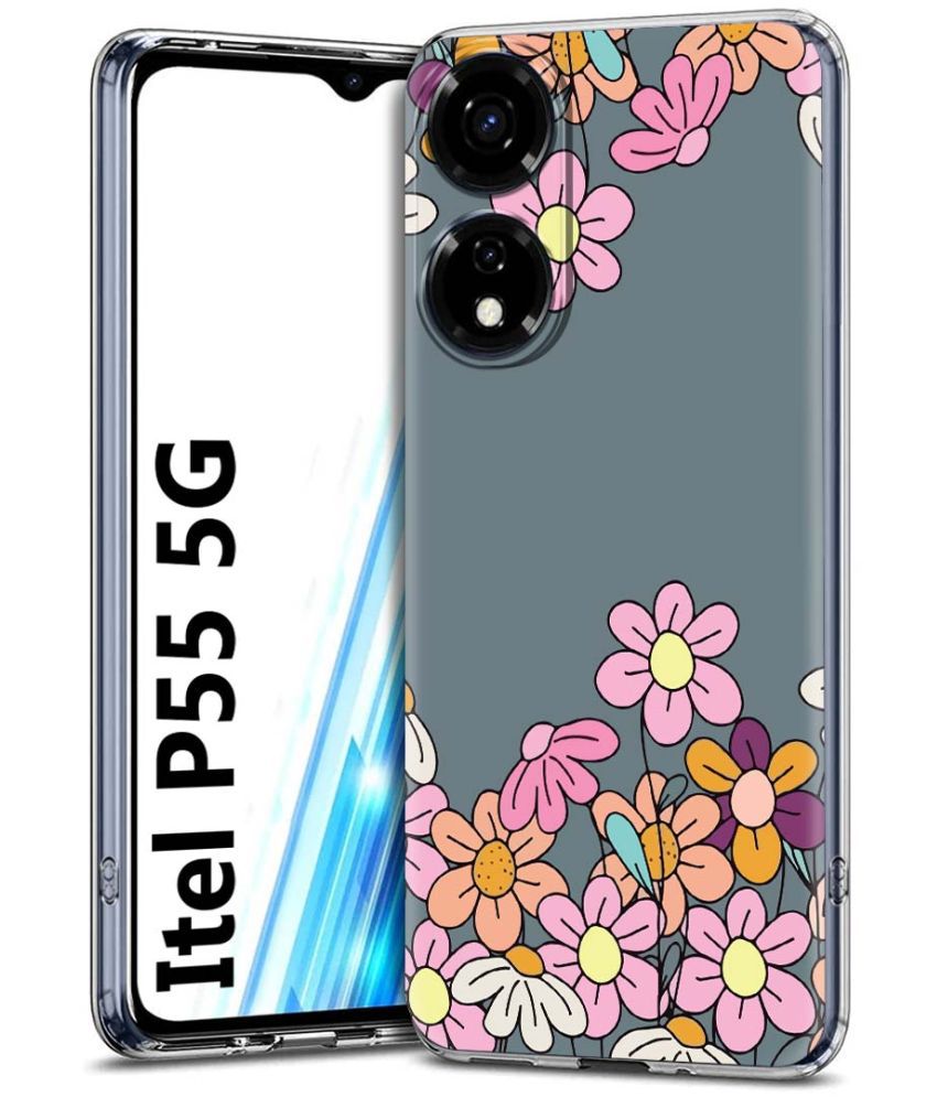     			Fashionury Multicolor Printed Back Cover Silicon Compatible For Itel P55 5G ( Pack of 1 )