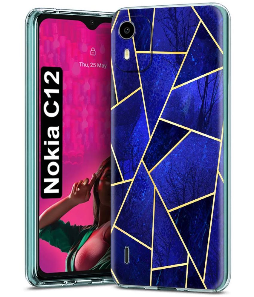     			Fashionury Multicolor Printed Back Cover Silicon Compatible For Nokia C12 ( Pack of 1 )