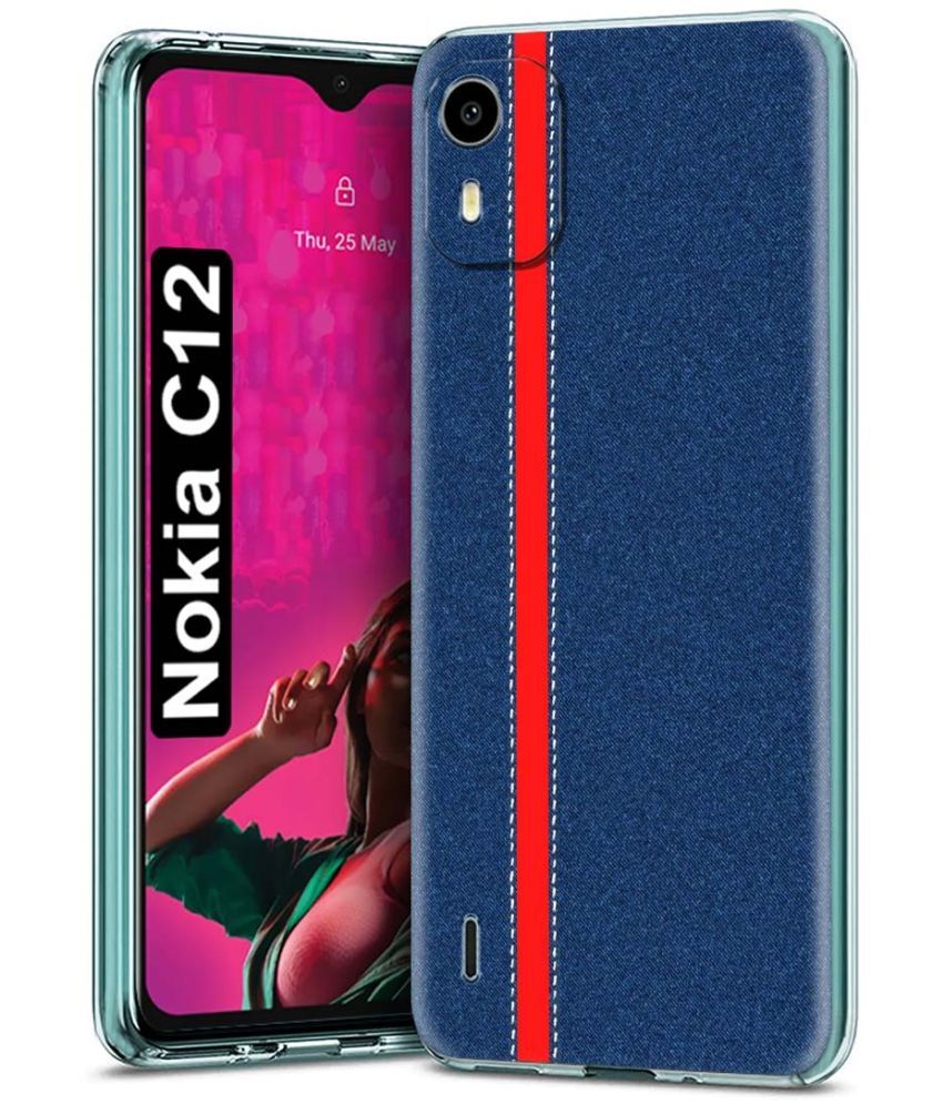     			Fashionury Multicolor Printed Back Cover Silicon Compatible For Nokia C12 ( Pack of 1 )