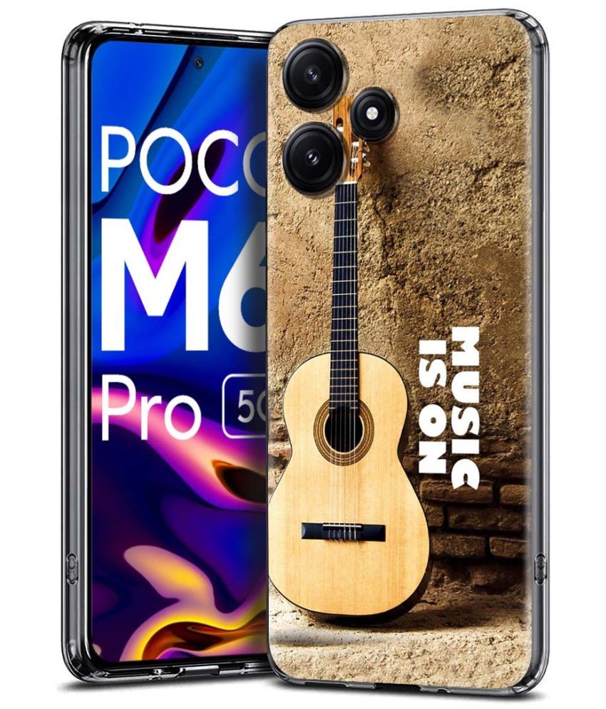     			Fashionury Multicolor Printed Back Cover Silicon Compatible For Poco M6 Pro ( Pack of 1 )