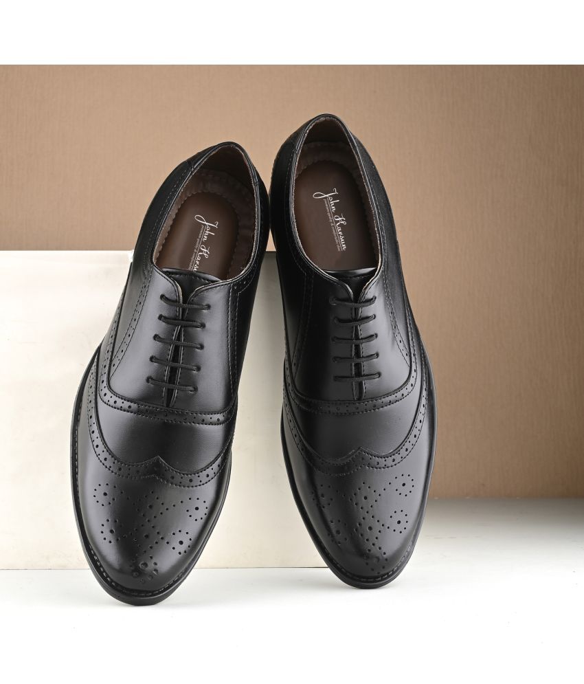     			John Karsun Black Men's Derby Formal Shoes