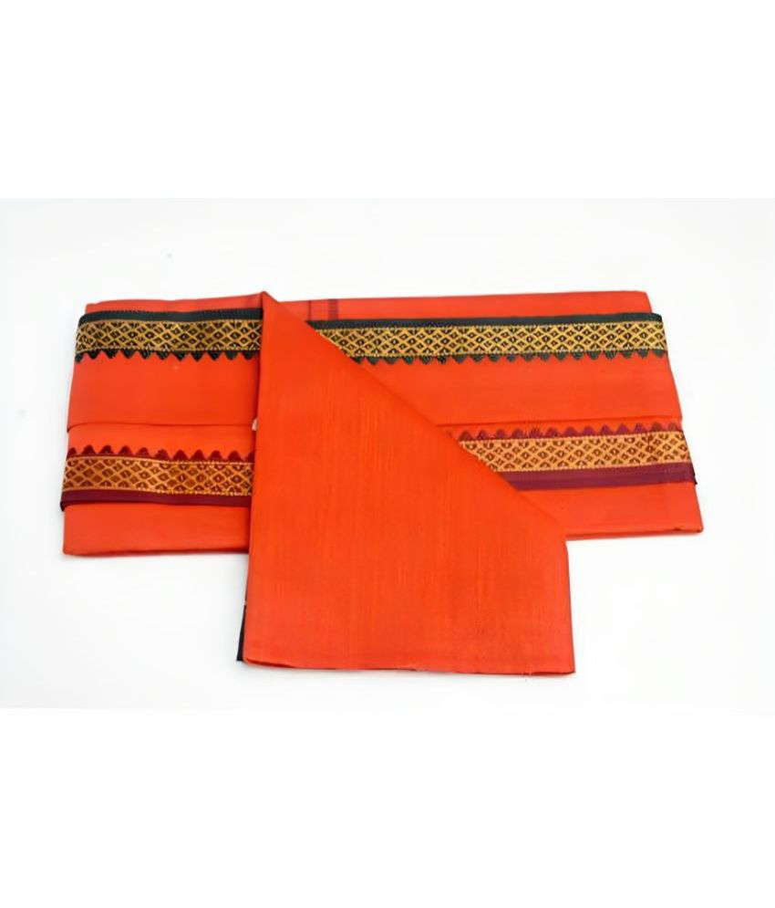     			Abhikram Cotton Ethnic 325 -GSM Bath Towel ( Pack of 1 ) - Orange