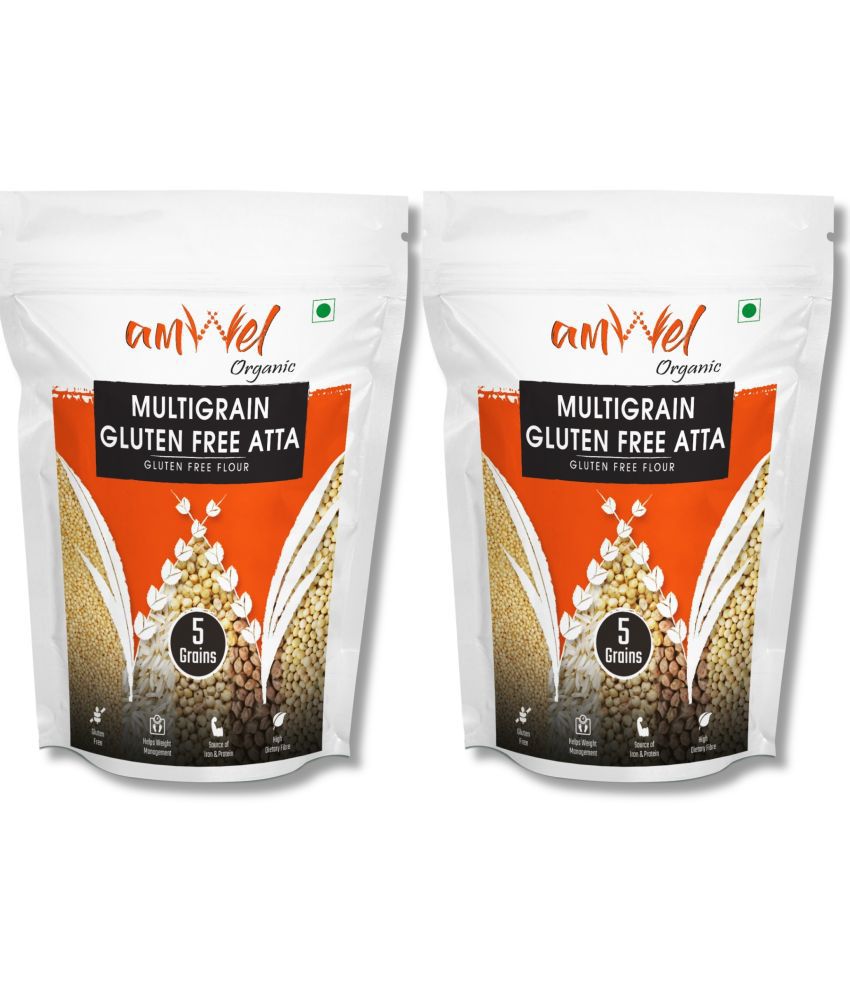     			Amwel Multigrain Gluten Free Atta | 5 Super Grains & Millets 1.8 kg Pack of 2