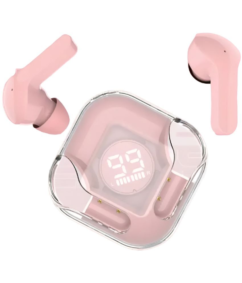     			COREGENIX Flash-pods Type C Bluetooth Headphone In Ear 30 Hours Playback Low Latency IPX5(Splash & Sweat Proof) Pink