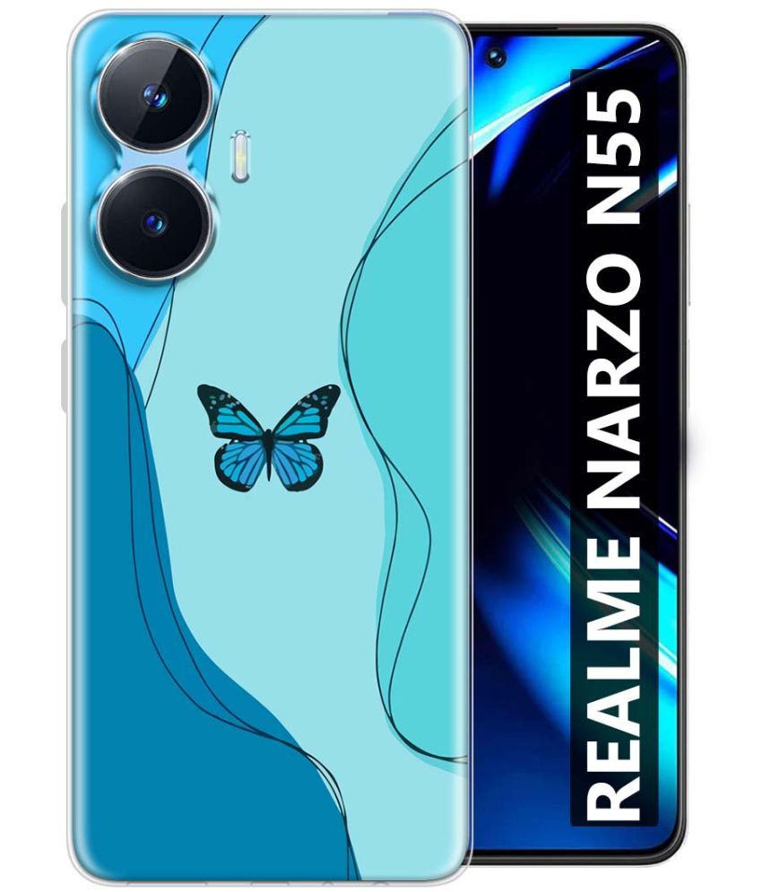     			Fashionury Multicolor Printed Back Cover Silicon Compatible For Realme Narzo N55 ( Pack of 1 )